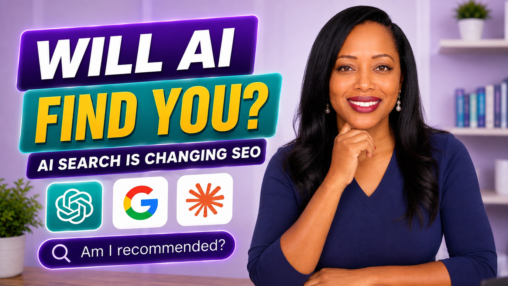 AI Search V3_FINAL Will AI find you? AI search and SEO thumbnail featuring ChatGPT, Google and Claude.